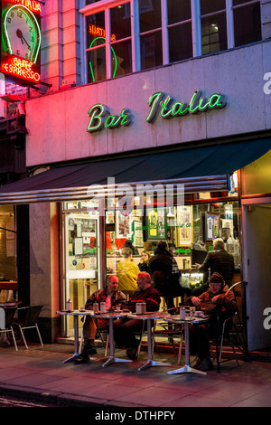 Bar Italia auf Frith Street, Soho, London UK Stockfoto