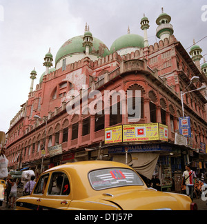 Nakhoda Moschee in Kolkata Kalkutta in Westbengalen in Indien in Südasien. Muslimische muslimische Religion religiöse Islam islamische Architektur Gebäude Reisen Stockfoto