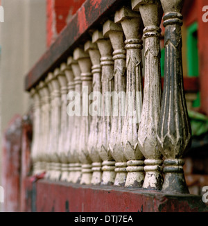 Dokumentarische Fotografie - Kalighat in Kalkutta Kalkutta in Westbengalen in Indien, Südasien. Symmetrie Gebäude Stockfoto