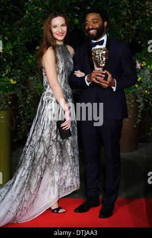 Chiwetel Ejiofor kommt für den British Academy Film Awards 2014 After Party im Grosvenor Hotel. Stockfoto
