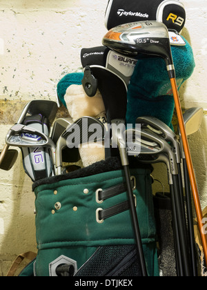 Golfschläger und Carry Bag, USA Stockfoto