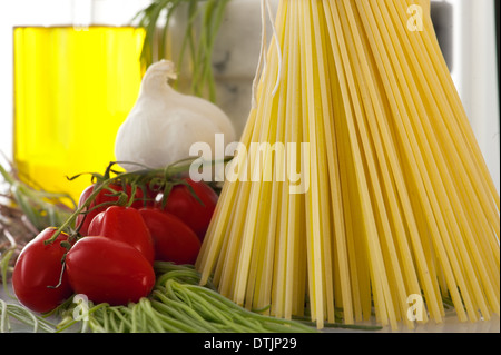 Spaghetti und Tomatensauce Stockfoto