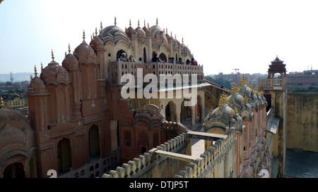 Rückansicht (von innen) des Palastes der Winde, Jaipur, Rajasthan, Indien Stockfoto
