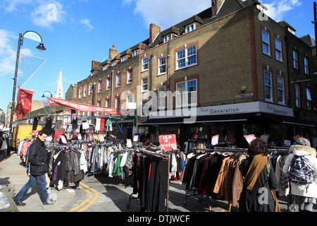 Vereinigtes Königreich Ostlondon Toynbee Straße Petticoat Lane Markt am Sonntag Stockfoto