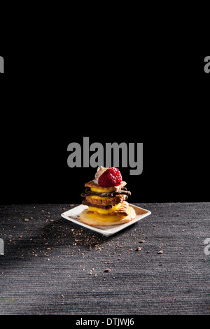 Creme Dessert essen Früchte süß Stockfoto