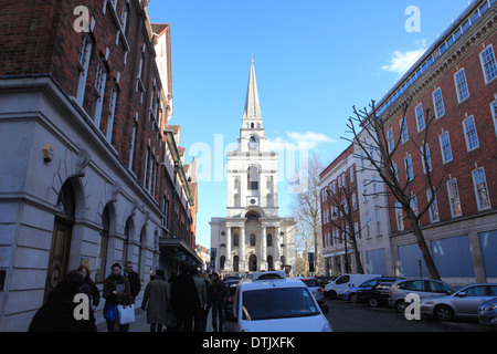 Vereinigtes Königreich East London Spitalfields eine Ansicht der Christuskirche Stockfoto