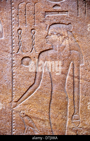 Rote Kapelle Königin Hatshepsut in Karnak Freilichtmuseum Ägypten: die Göttin Mut Stockfoto