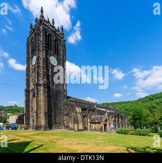 Die Minster Kirche des St. Johannes des Täufers, Halifax, West Yorkshire, Großbritannien Stockfoto