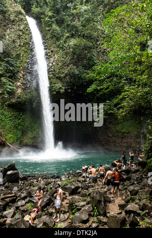 Celeste River oder Rio Celeste im Tenorio Nationalpark Vulkan in Costa Rica Mittelamerika Stockfoto