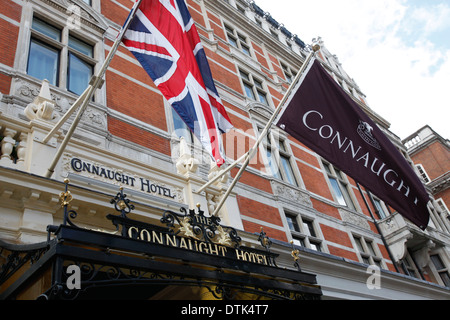 Einen allgemeinen Überblick über The Connaught Hotel im Zentrum von London 29. Juni 2012. Stockfoto