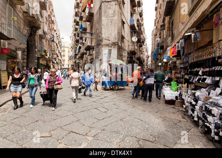 Die engen Gassen von Neapel, Italien Stockfoto