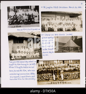 Ein Fotoalbum von V.W. Peters über die Jahre 1928 bis 2002. Die Sammlung enthält Bilder, die die persönlichen und historischen Momente im Leben Peters dokumentieren und Einblicke in das 20. Jahrhundert geben. Stockfoto