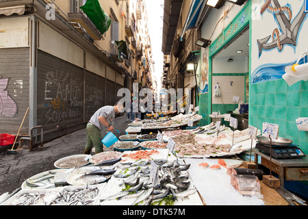 Die engen Gassen von Neapel, Italien Stockfoto