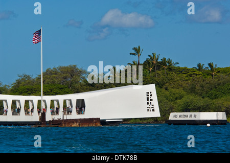 USS Arizona Memorial, Pearl Harbor, Oahu, Hawaii Stockfoto