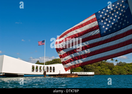 USS Arizona Memorial, Pearl Harbor, Oahu, Hawaii Stockfoto
