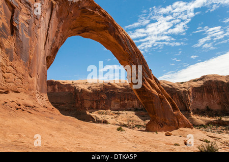 Corona Arch in der Nähe von Moab, Utah. Stockfoto