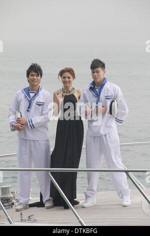 Hong Kong, China. 18. Februar 2013. Schauspielerin Chrissie Chau besucht Pressekonferenz ihres neuen Films in Hong Kong, China auf Montag, 18. Februar 2013. Bildnachweis: TopPhoto/Alamy Live-Nachrichten Stockfoto