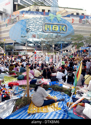 Politische Proteste in Bangkok, Thailand. Stockfoto