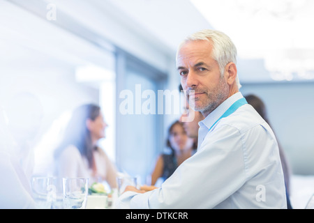 Geschäftsmann, sitzen im meeting Stockfoto