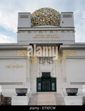 Österreich. Wien. Gebäude der Secession, gebaut im Jahre 1897 von Olbrich (1867-1908). Fassade. Stockfoto