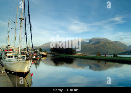 Ben Nevis und den kaledonischen Kanal von Corpach, Lochaber Stockfoto