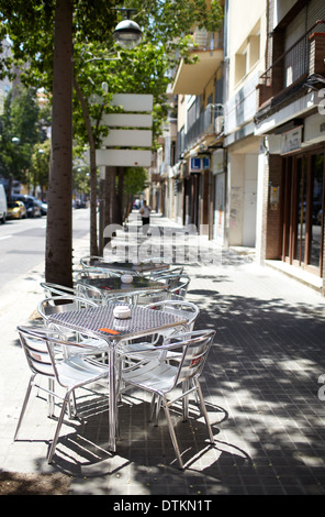 Leere Straßencafé Stockfoto
