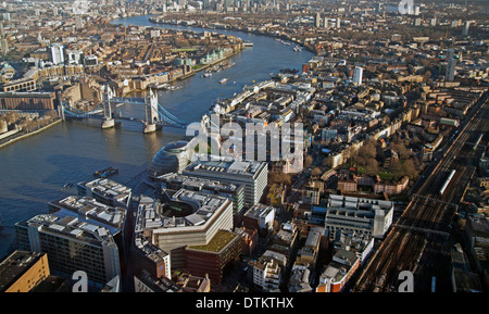 Blick auf die Stadt London bilden das höchste Gebäude in Europa "The Shard" Stockfoto