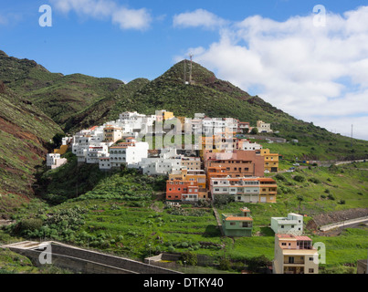 Häuser am Rande der Dorf von San Andres in der Anaga-Halbinsel, Teneriffa-Kanarische Inseln-Spanien Stockfoto