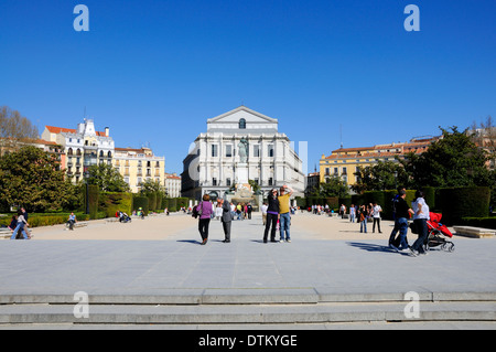 Madrid, Spanien. Plaza de Oriente. Teatro Real / Theatre Royal (1850) Stockfoto