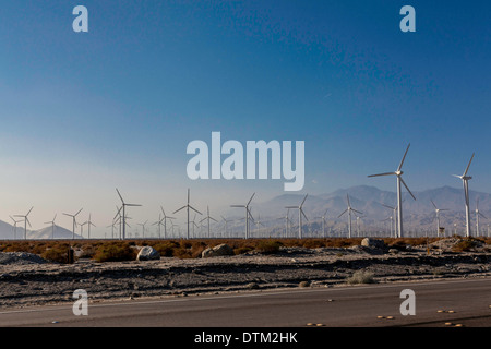 Windparks im Palm Spring von Kalifornien Stockfoto
