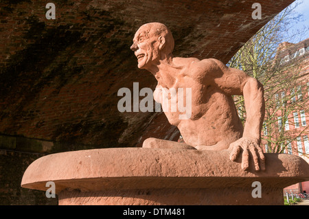 Archimedes, eine Skulptur von Thompson W Dagnall, 1990.  Manchester, England, Vereinigtes Königreich Stockfoto