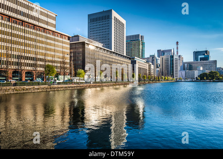 Tokyo, Japan Stadtbild im Geschäftsviertel Marunouchi. Stockfoto