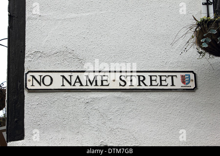 Kein Name Straße in der Altstadt von Sandwich, Kent, England, UK. Stockfoto