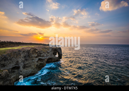 Manzamo Cape in Okinawa, Japan. Stockfoto