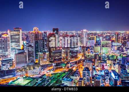 Osaka, Japan am Wahrzeichen Umeda Bezirk. Stockfoto