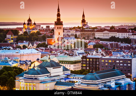 Tallinn, Estland alte Stadtansicht. Stockfoto