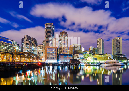 Boston, Massachusetts Innenstadt Skyline. Stockfoto