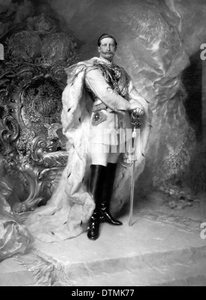 Wilhelm II oder William II war der letzte deutsche Kaiser, Kaiser und König von Preußen Stockfoto