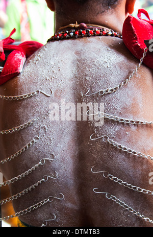 Szenen von die bizarre und einzigartige Thaipusam Festival. Stockfoto