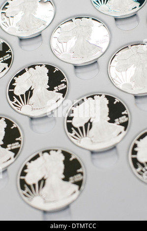 1 Unze Silver Eagle Barren und Beweis Münze Produktion an der West Point Mint.