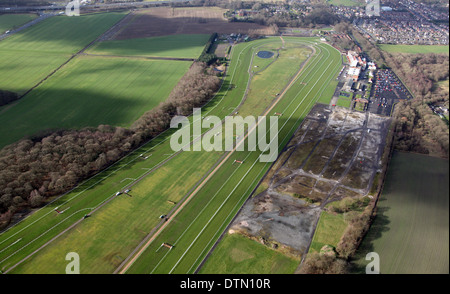 Luftaufnahme von Haydock Park Racecourse Stockfoto