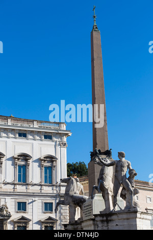 Obelisk. Piazza del Quirinale. Rom, Italien Stockfoto