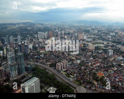 Blick von Kuala Lumpur, Petronas Twin Towers in Kuala Lumpur Malaysia Stockfoto