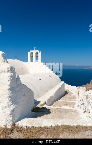 Kirche in Akrotiri auf Santorin in Griechenland Stockfoto