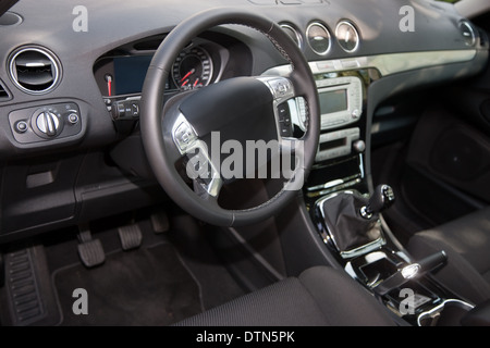 Luxus-Auto-Innenausstattung Stockfoto