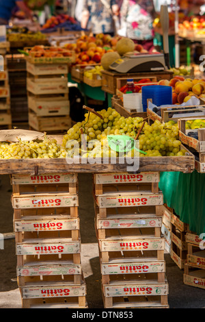 Obst-Markt Ljubljana, Slowenien Stockfoto