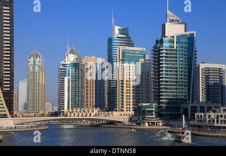 Vereinigte Arabische Emirate, Dubai, Marina, Skyline, Stockfoto