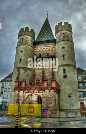 Spalentor in Basel (Schweiz), HDR-Technik Stockfoto