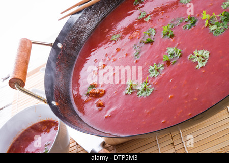 Chinesische Tomatensuppe Stockfoto