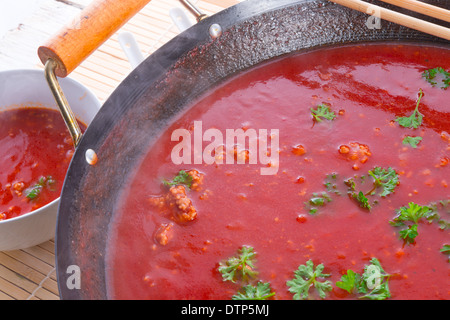 Chinesische Tomatensuppe Stockfoto